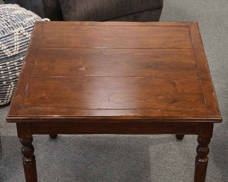 Side Table with Wide Planked Top