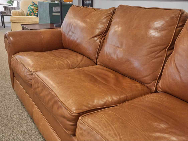 Ethan Allen 'Conor' Leather Sofa