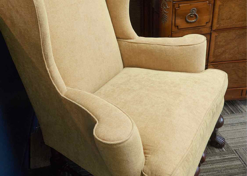 Baker Upholstered Wing Chair