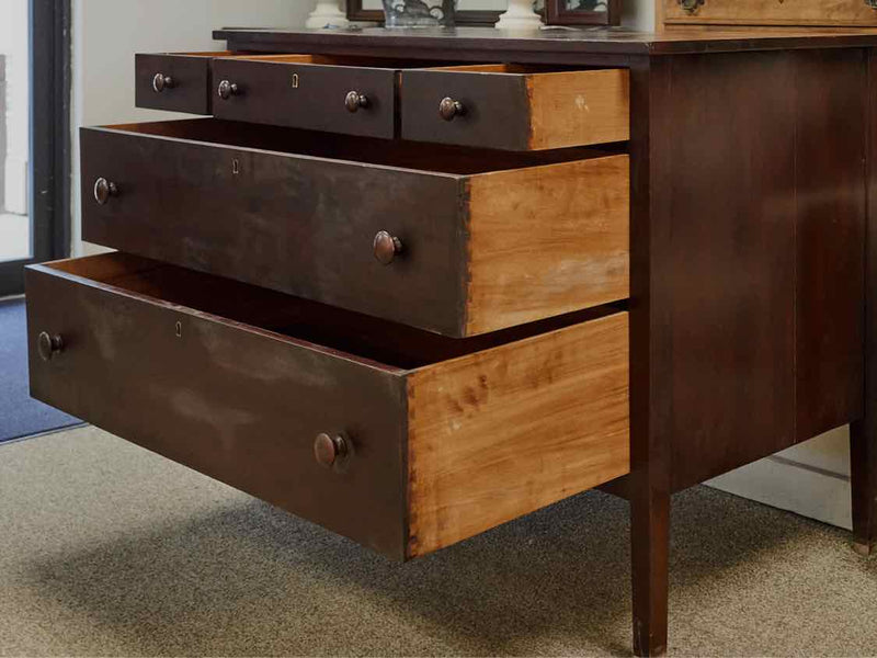 Solid Mahogany Five Drawer Dresser