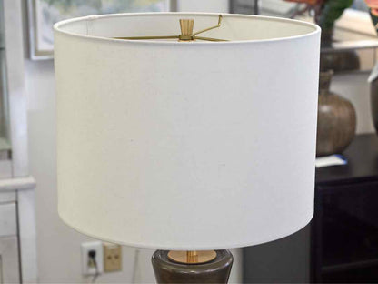 West Elm  Bronze Finish Table Lamp with Brass Base