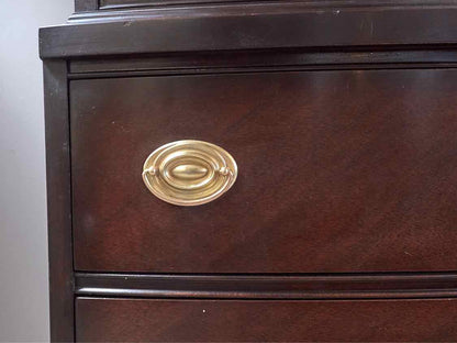 Mahogany 3 Over 3 Drawer Chest with Hepplewhite Brass Handles