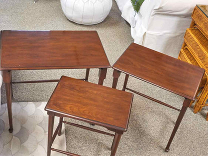 Set of 3 Nesting Cherry Drexel Side Tables