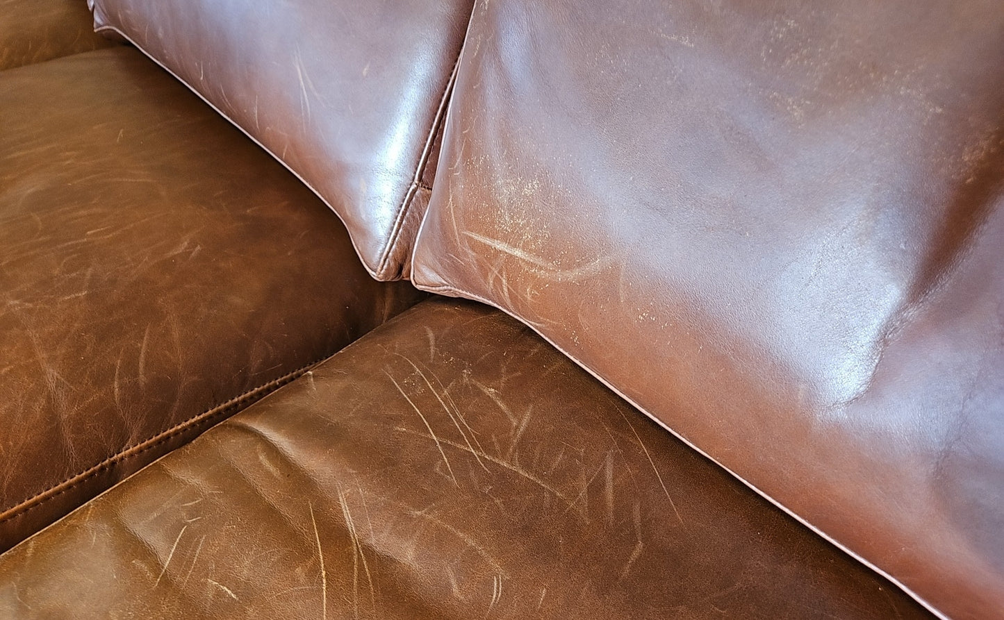 Ethan Allen Leather Sofa