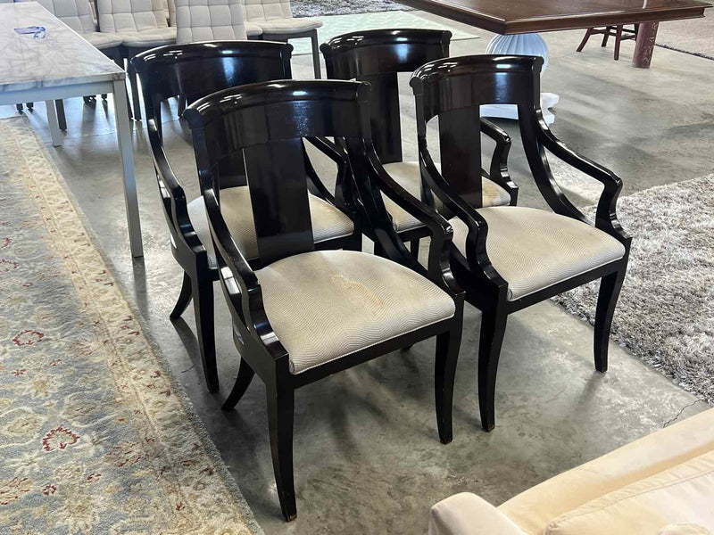 Set of 4 Baker 'Palladium' Espresso Dining Chairs