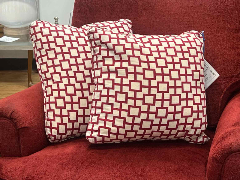 Pair of Geometric Pattern Accent Pillows