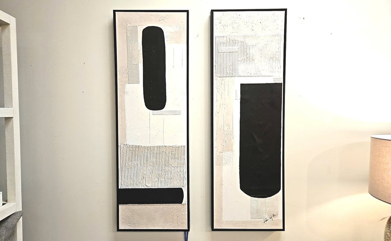 Pair of Abstract Textured Wall Decor