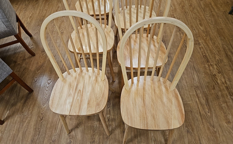 Set of 6 Maple Windsor Chairs