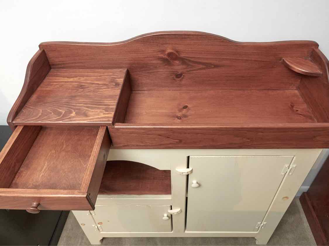 Pale Yellow Wash Finish Pine Dry Sink