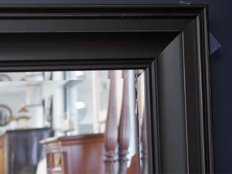 Rustic Black Framed Floor Mirror