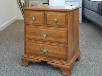 Solid Maple Three Drawer Nightstand