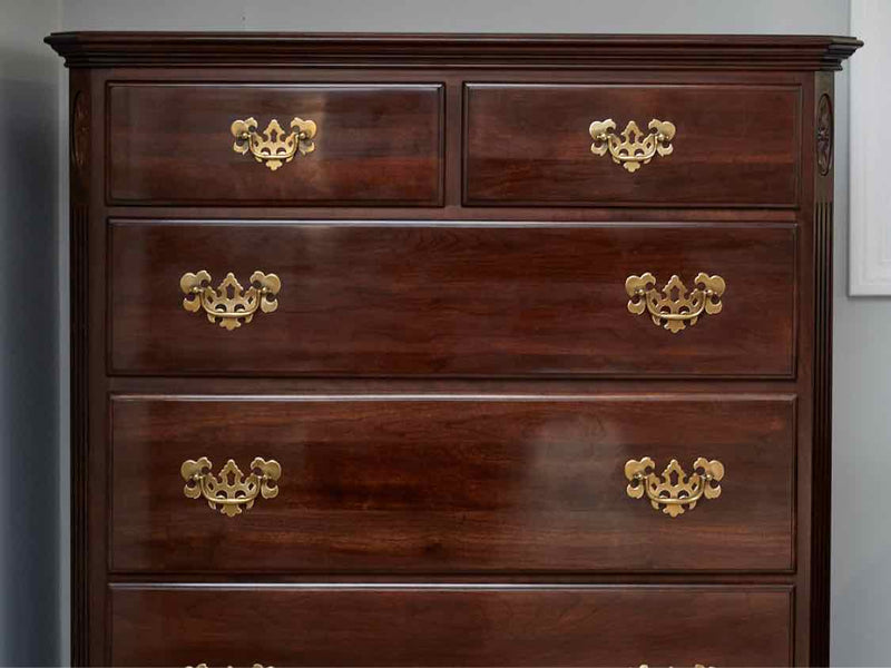 Ethan Allen Georgian Court Cherry Chest W/ Secretary