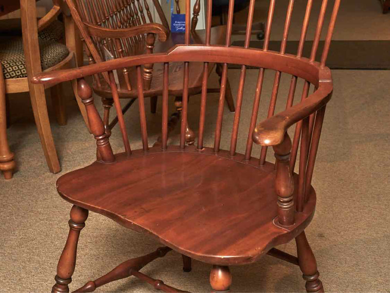 Cherry Finish Windsor Comb Back Arm Chair