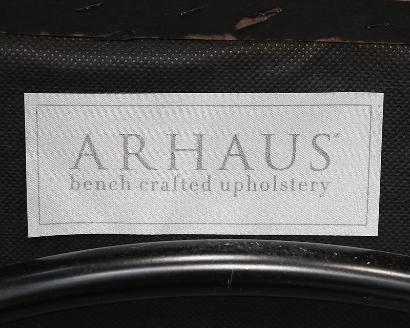 Pair of Arhaus Ellison Swivel Chairs in Dark Chocolate Leather