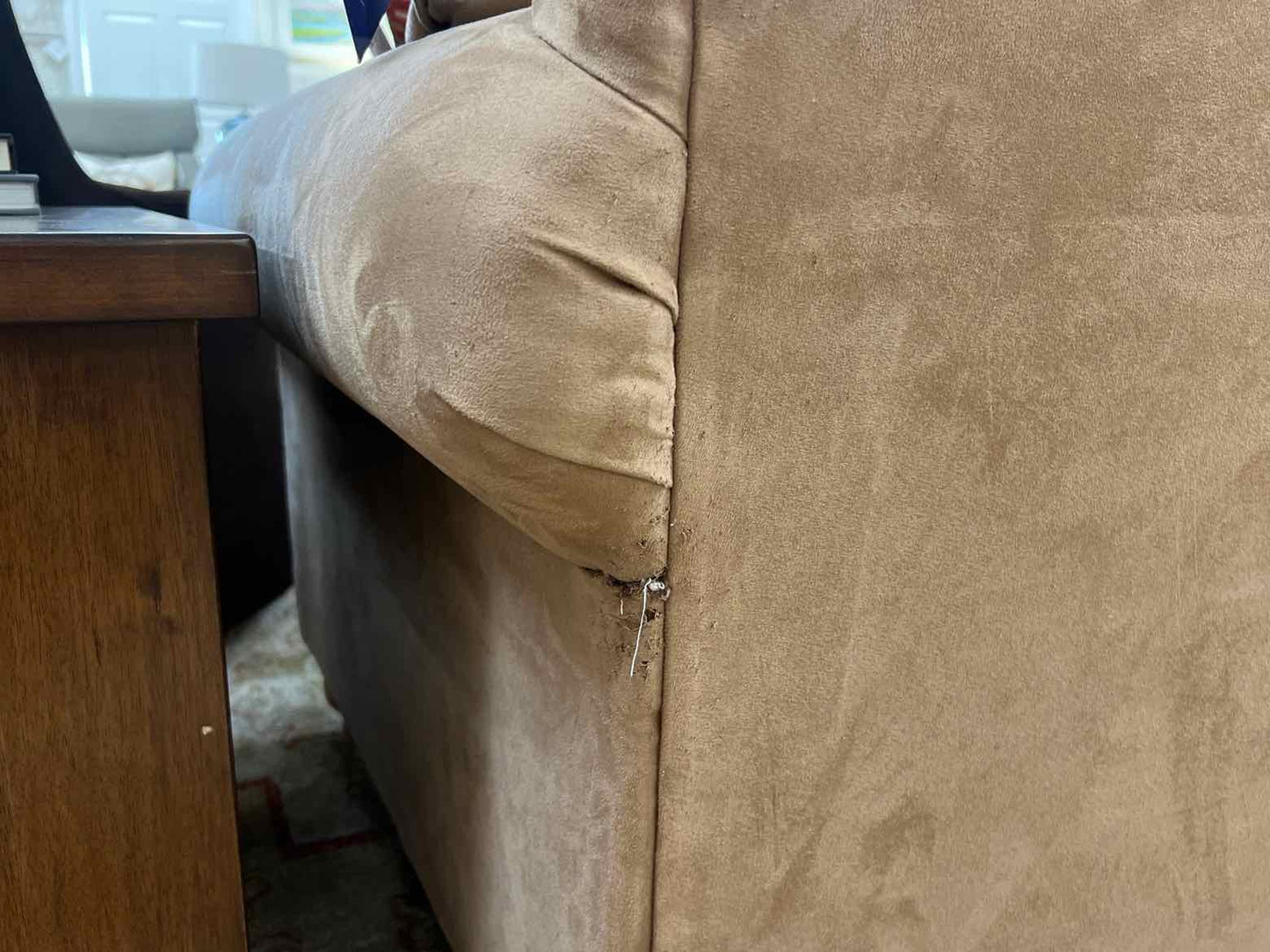 Klaussner Microsuede Taupe Sofa