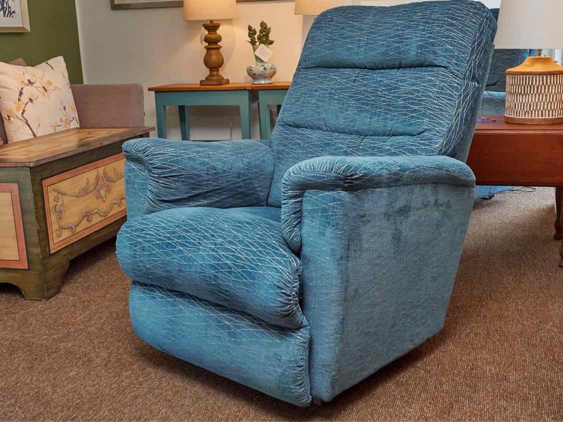 La-Z-Boy  Rocker Recliner In Light Blue Upholstery