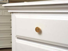 Kincaid Arctic Finish 5 Drawer Chest with Gold Finish Knobs