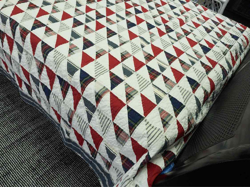 'Nantucket' Plaid Queen Quilt