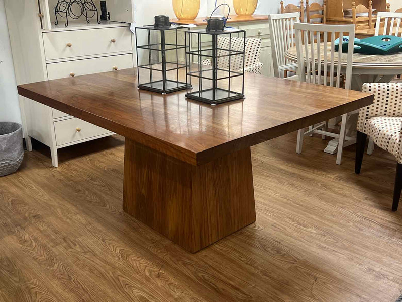 Square Cherry Pedestal Dining Table