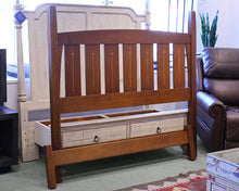 Stickley Harvey Ellis Queen Bed with Low Footboard in Oak with Aurora Finish