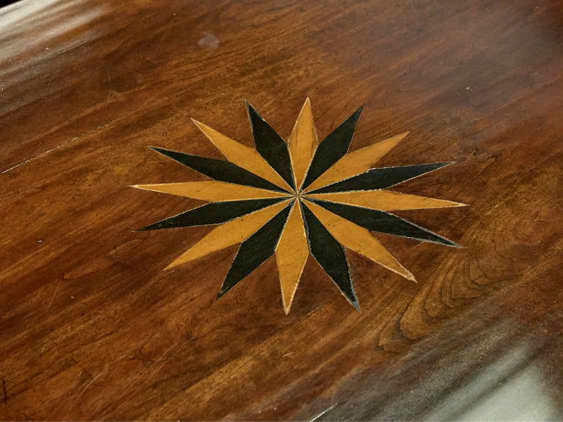 Fauld Cherry Dining Table With Compass Rose Inlay