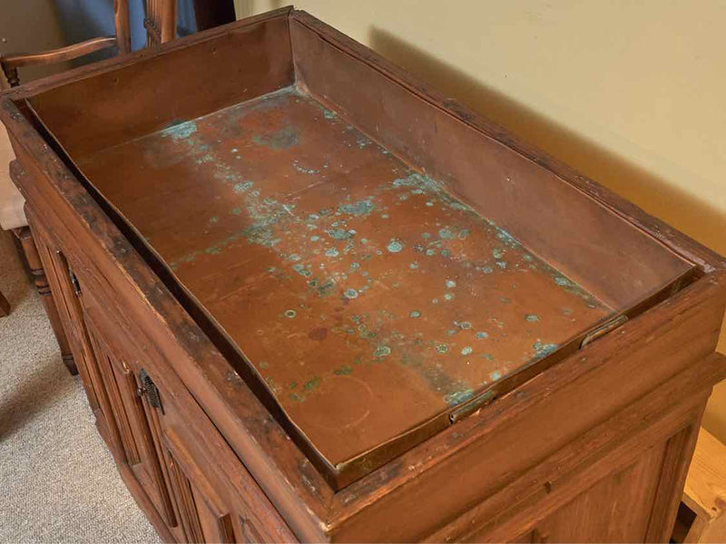 Antique CopperTray  2 Door  Dry Sink