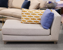 Bright Furniture Chaise in Oatmeal Tweed with Contrasting Back Cushions