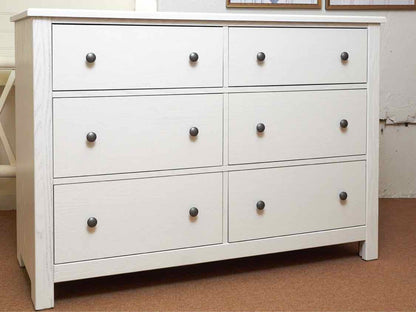 Vaughan Bassett White Finish Fundamentals 6 Drawer Dresser