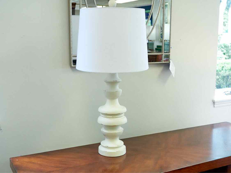 Distress Old White Table Lamp