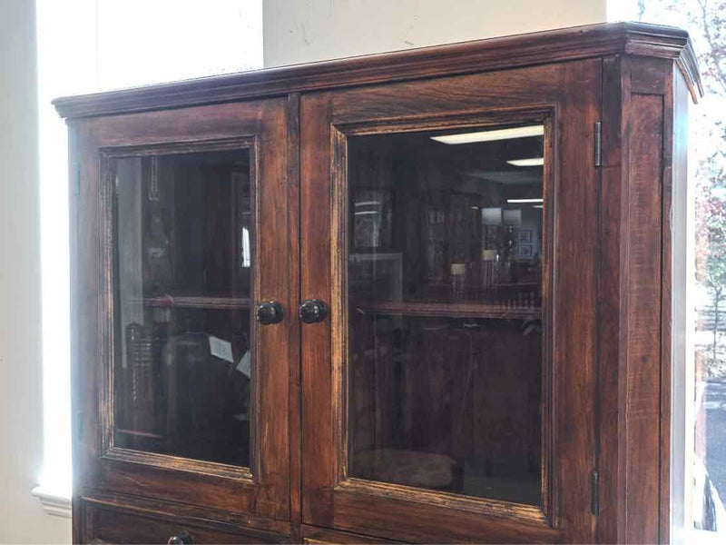 Rustic Bar Cabinet W/ Wine Storage