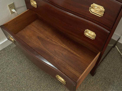 Continental Furniture Solid Mahogany Six Drawer Serpentine Front Chest