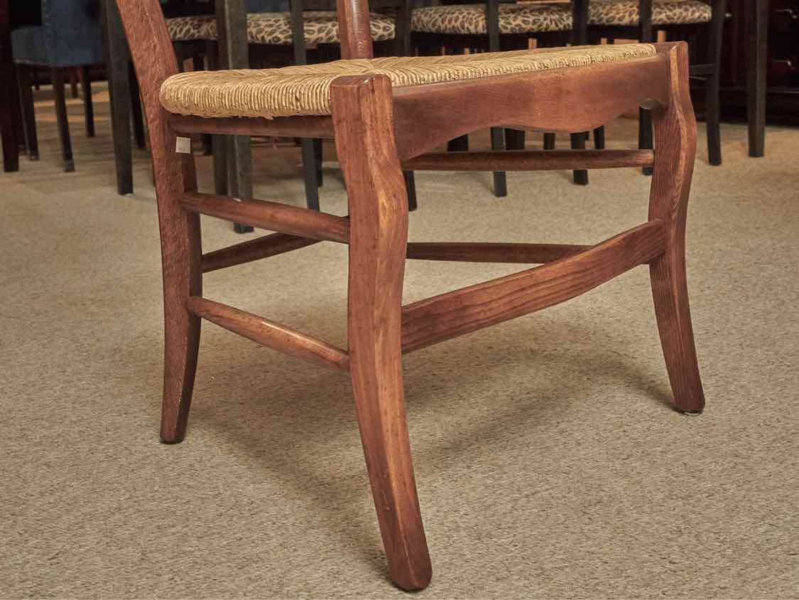 Set Of 2 Ash LadderBack Rush Seat Dining Chairs