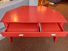 Pottery Barn Red Finish 2 Drawer  Desk