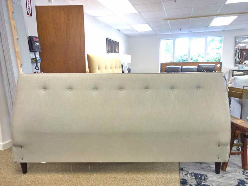 Grey Button Tufted King Bed