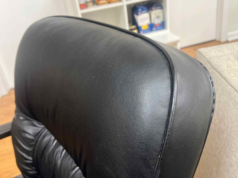 Black Faux Leather Office Chair