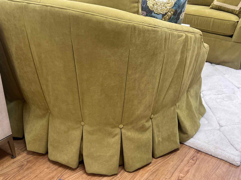 Basset Sofa in Moss Green Microsuede