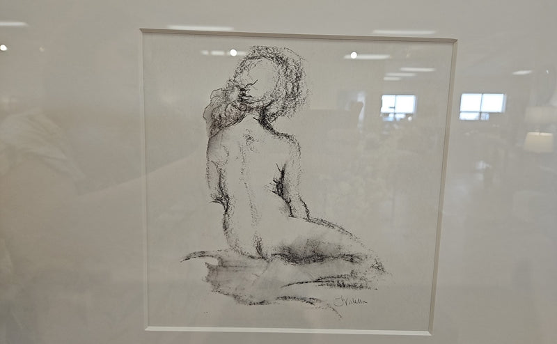 Pottery Barn 'Seated Figure' Print