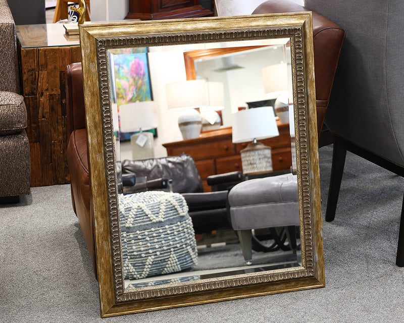 Beveled Mirror in Gold and Bronze Frame