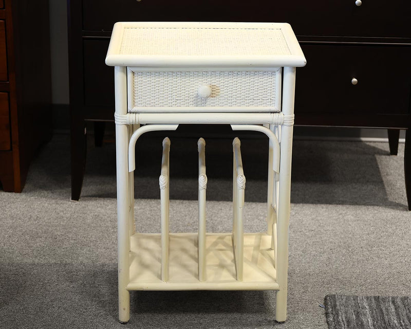 Small Single Drawer Side Table with Magazine Rack