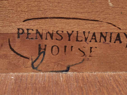 Pennsylvania House Solid Cherry 2 Drawer Turned Legs Drop Leaf  Side Table