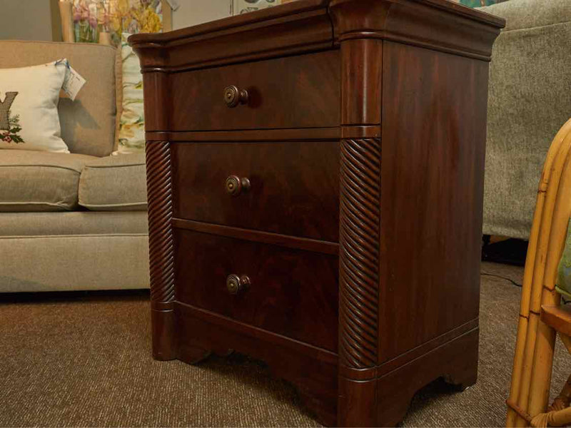 Heirloom Traditions Stained Cherry 3 Drawer & Pull Out Shelf Side Chest