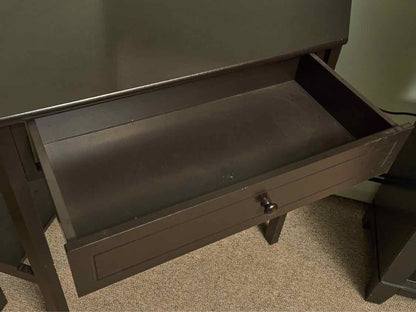 Espresso Finish 1 Drawer Corner Desk Includes Chair