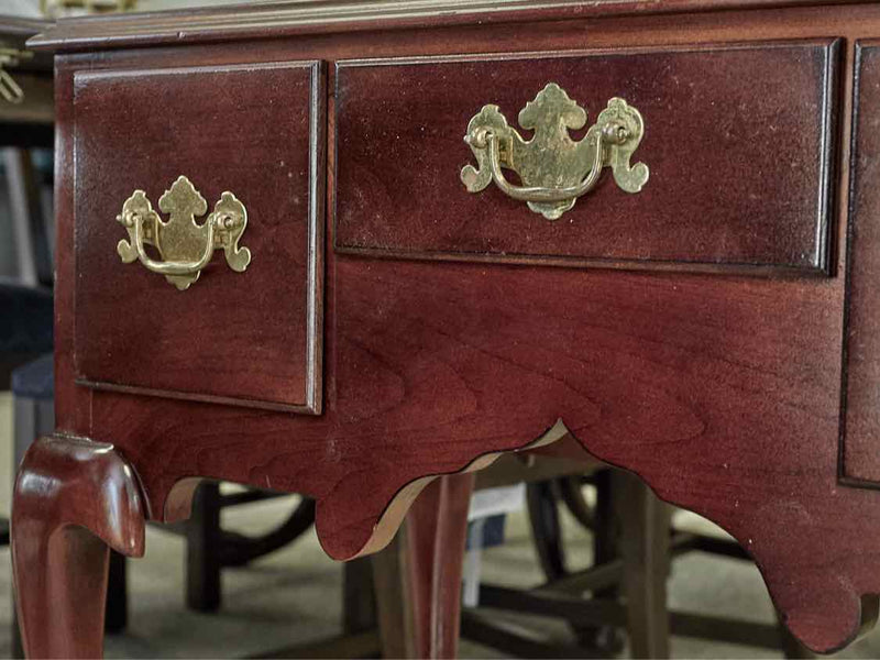 Queen Anne Mahogany Lowboy with 3 Drawers