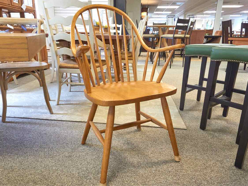 Eastern Butcher Block Table & Set of Six Chairs