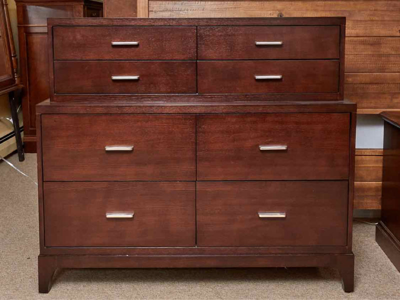 Ethan Allen Espresso Finish 8 Drawer Chest On Chest