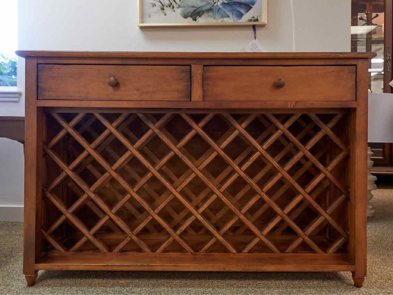 Ballard Design Rustic Server W/ Wine Storage