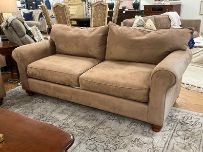 Klaussner Microsuede Taupe Sofa