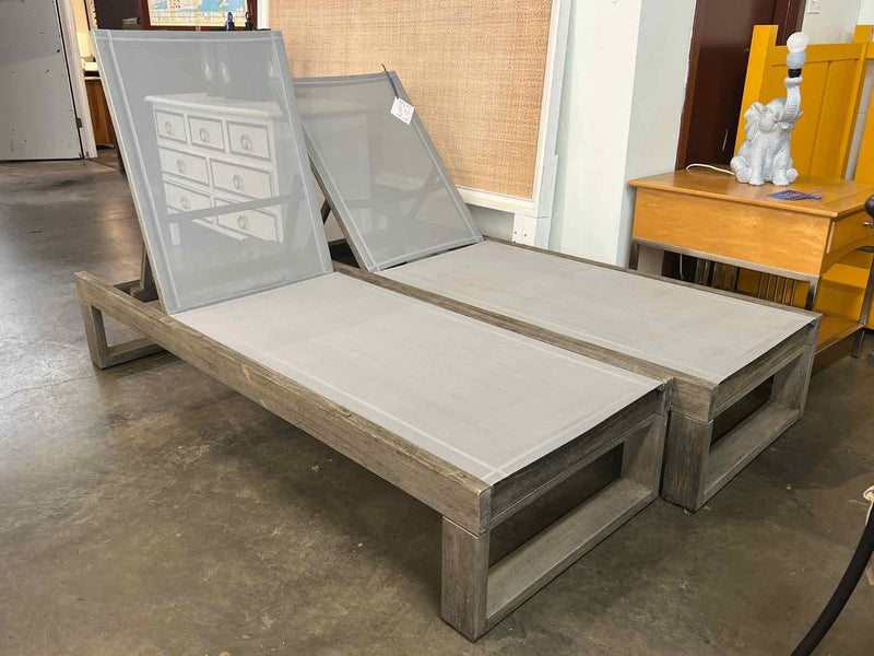 Pair of West Elm Outdoor Lounge Chairs