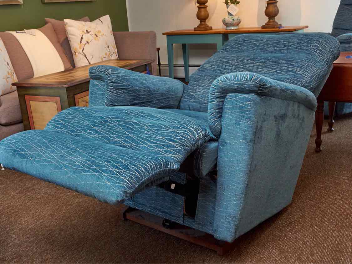 La-Z-Boy  Rocker Recliner In Light Blue Upholstery