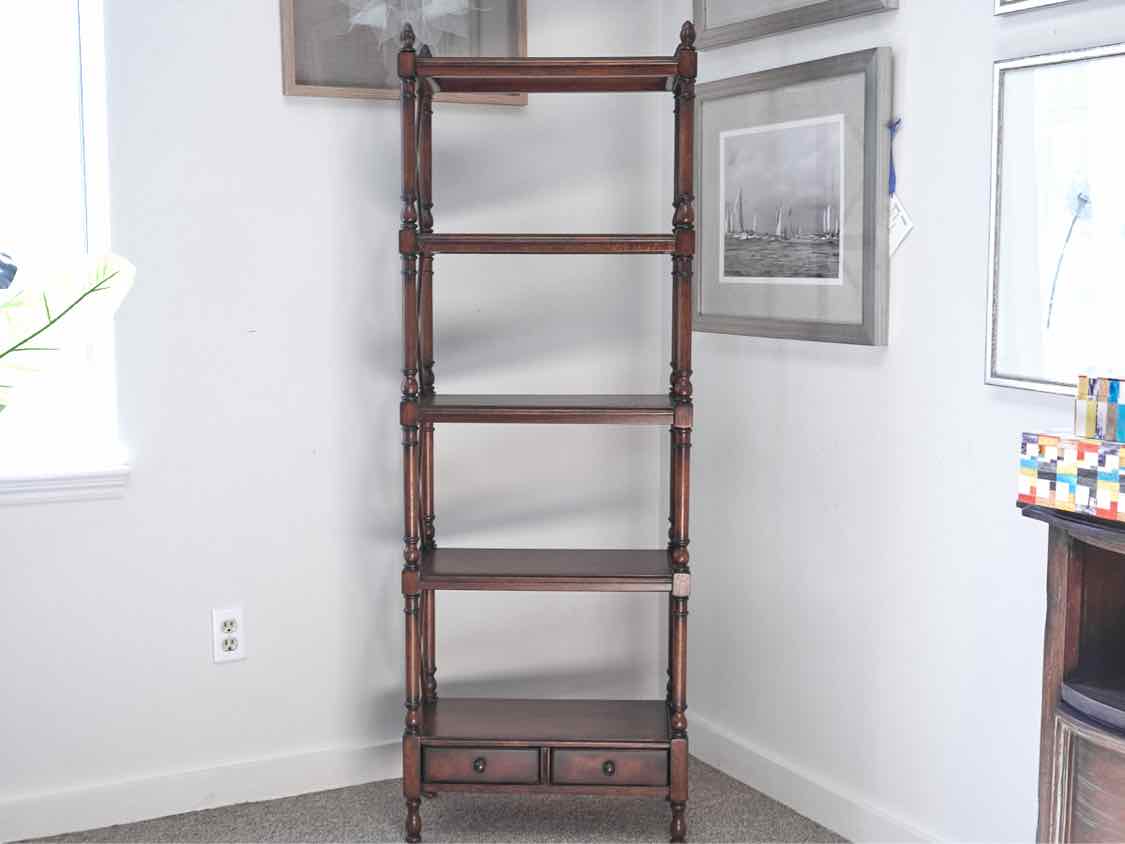 Drexel  Mahogany 4 Open Shelf  Bookcases with Finals